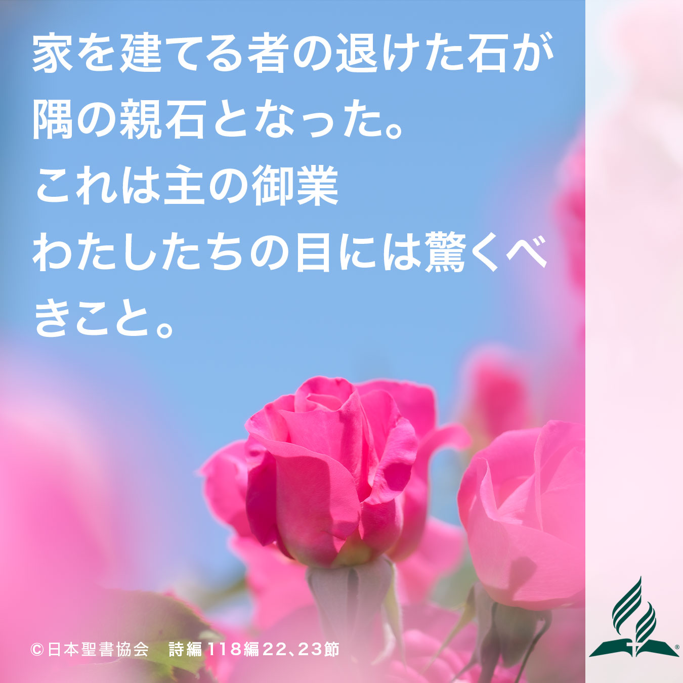 今週の暗唱聖句をお届けします