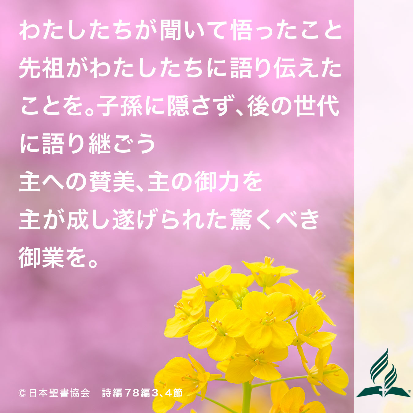 今週の暗唱聖句をお届けします