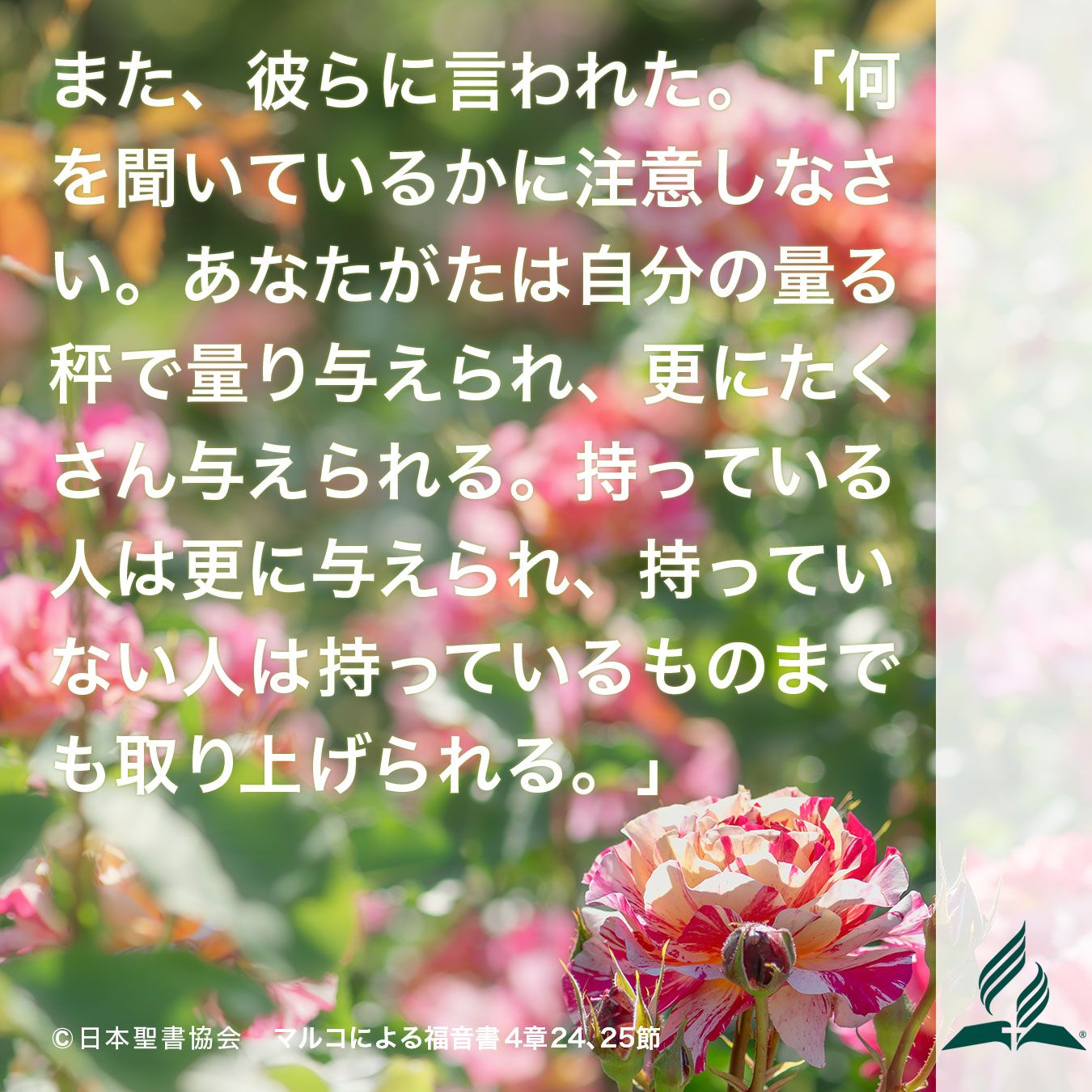 今週の暗唱聖句をお届けします