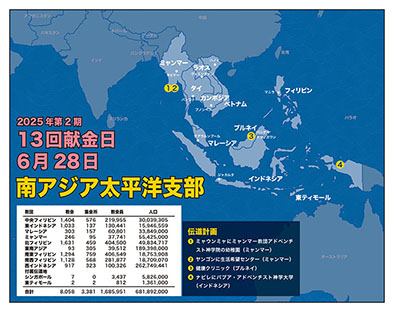 伝道地便り・地図 2025年第２期